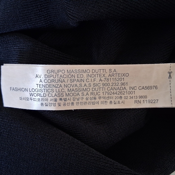 Massimo Dutti/ Black Ruffle Sleeve Top/ Stretchy/ Size US S - Picture 14 of 15